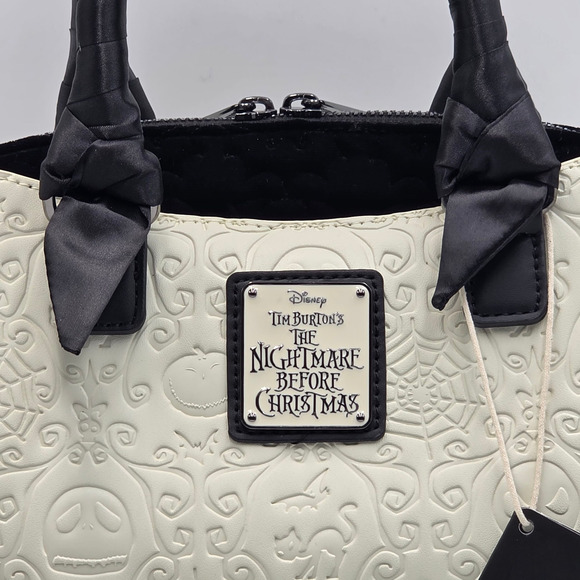 Loungefly Disney The Nightmare Before Christmas Paisley Embossed Handbag Purse - Picture 6 of 8